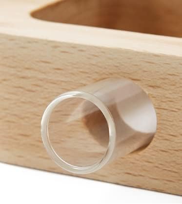 WONQEXZ Tabletop Vase,Hydroponics Plants Flower Pots,Modern Style Vase,Decorative Planter Pot,Home Gift, Light Yellow Beech,1.6 * 4.9 * 4.3in, Plants Not Included