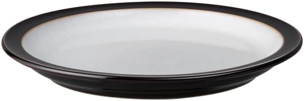 Denby - Elements Black Dinner Plates Set of 4 - Contemporary Design - Ceramic Stoneware Tableware - Dishwasher & Microwave Safe - Scratch Resistant - 10.4in Large Everyday Dinnerware Plates