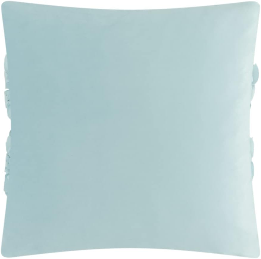 JWH Handmade 3D Flower Throw Pillow Covers Aesthetic Decorative Colorful Floral Accent Pillow Cases Stereo Pillowcase Cute Cushion for Car Bed Couch Bedroom 18x18 Inch Light Blue