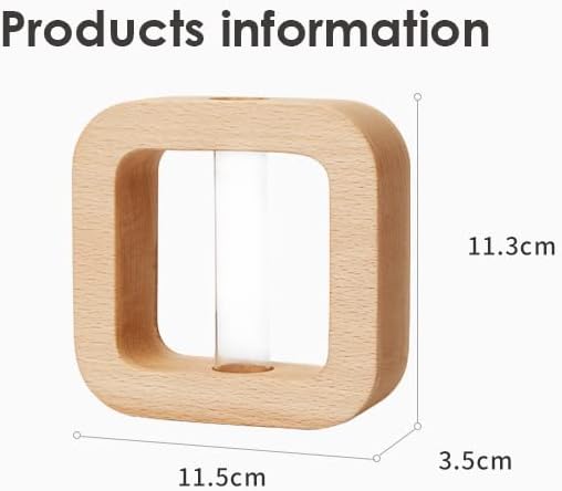 WONQEXZ Tabletop Vase,Hydroponics Plants Flower Pots,Modern Style Vase,Decorative Planter Pot,Home Gift, Light Yellow Beech,1.6 * 4.9 * 4.3in, Plants Not Included