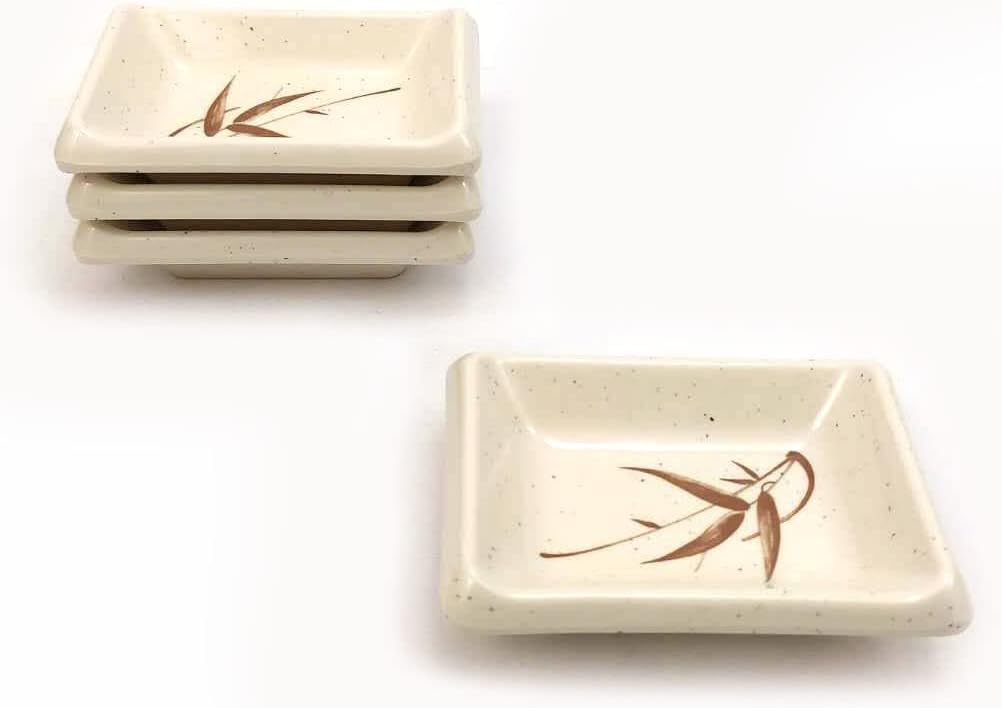 JapanBargain 2401x4, Set of 4 Plastic Soy Sauce Dish Dipping Bowl Japanese Style Sauce Bowl Appetizer Dish