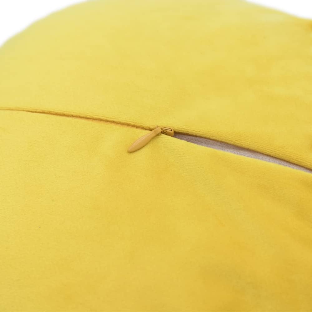 JWH Stereo Flower Throw Pillow Cover Aesthetic Decorative Daisy Accent Pillow Case Round Floral Cushion Handmade Pillowcase for Car Bed Couch Bedroom Chair 12 Inch Mustard Yellow