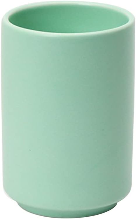 Japanese Style Ceramic Tea Cup, Handleless Ceramic Mug, Matte Glazed Couple Cup, Suitable for Drinking Water, Tea, Coffee (Light Green)