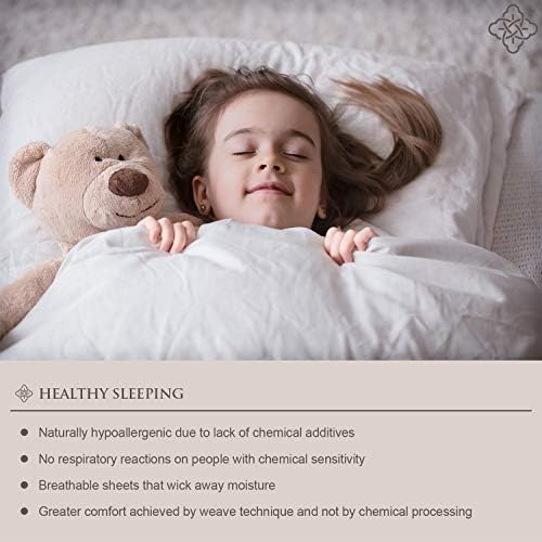 Bioweaves 100% Organic Cotton Pillow Cases 300 Thread Count Soft Sateen Weave GOTS Certified – Standard/Queen Size, Set of 2, Sand