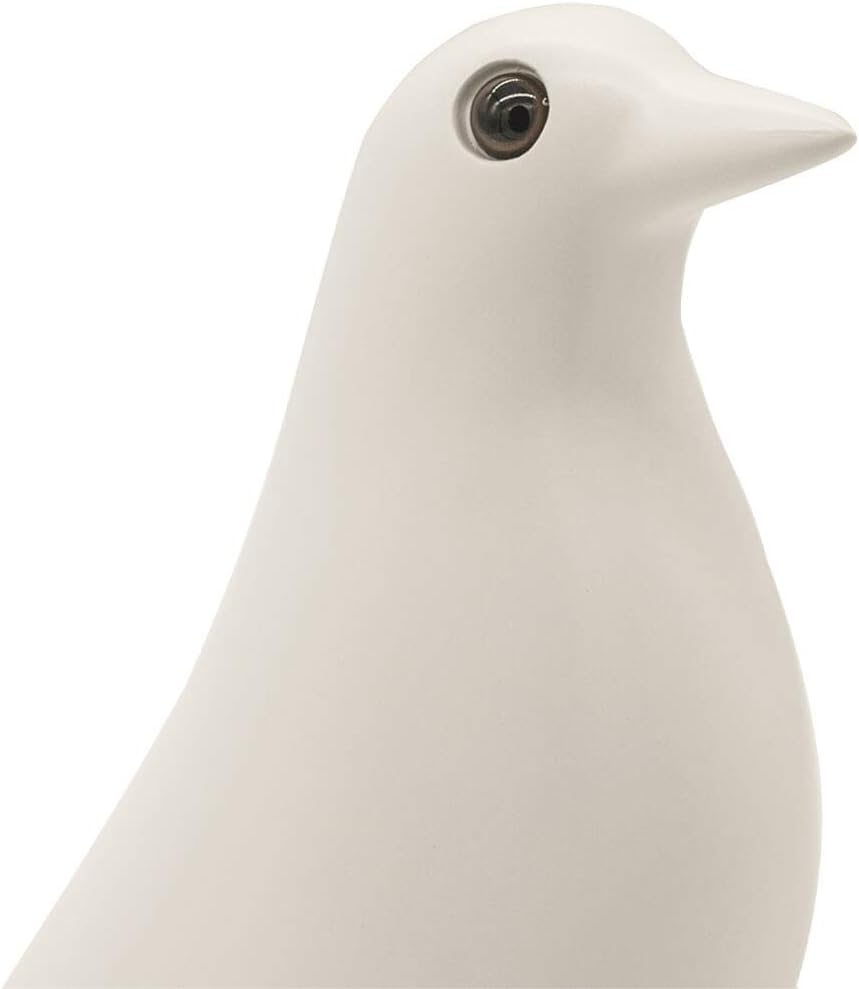 Mid-Century House Bird Home Decor - Room Decor Adornment for Hotel Restaurant Cafe Office Desk Dove Ornament, Arts Pigeon Gifts (White)