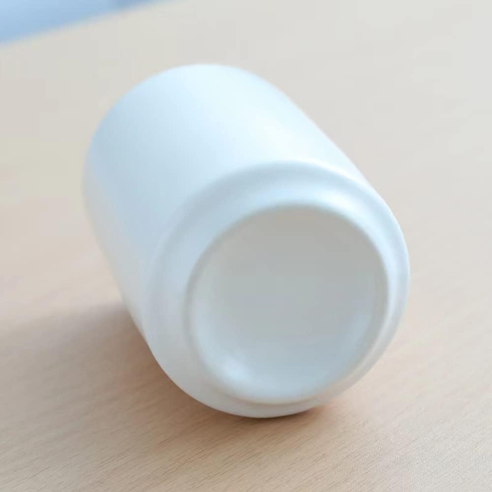 Japanese simple black and white style, handleless ceramic mug, tea cup, toothbrush holder, coffee cups (White)