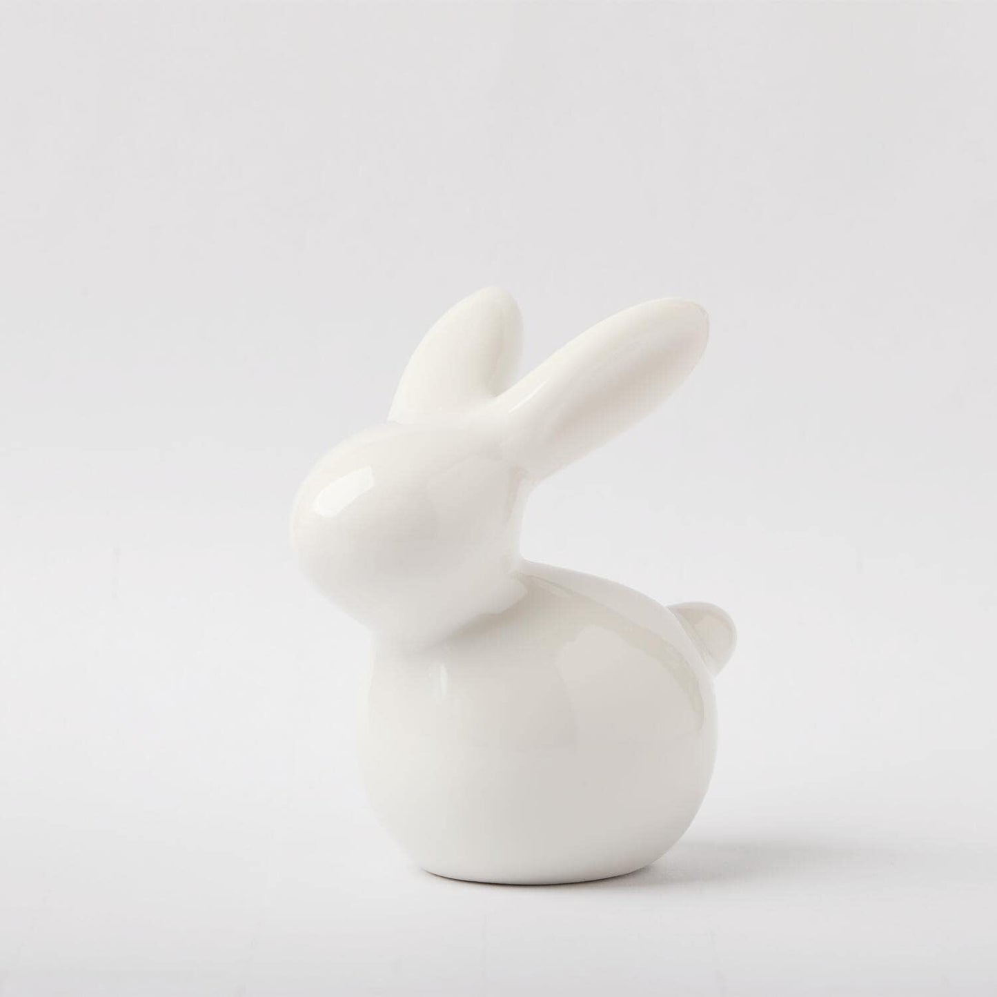 GOODSTART Ceramic Rabbit Ceramic Bunny Figurine Porcelain Modern Art Home Decor, A Set of 2 Rabbit Decor, Easter Bunny Rabbits, Easter Decorations for Home