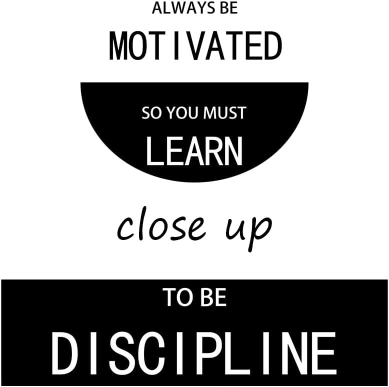 Inspirational Canvas Wall Art Modern Home Decor You Will Never Always Be Motivated So You Must Learn to Be Discipline Motivational Success Poster Printed Artwork Office Decor Frame[24''W X 36''H]