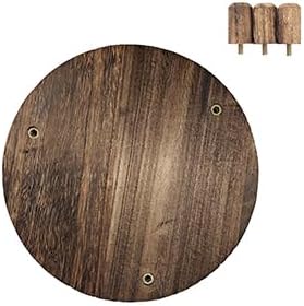 2 Pcs Wood Plant Stand Wooden Plant Stool Round Riser Display Stand Flower Pot Holder Low Plant Pot Flower Pedestal for Indoor Outdoor (Brown, 9.8 Inches)