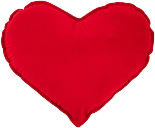 Heart-Shaped Throw Pillow 20×16inch Velvet Pillow Cute Plush Heart Pillow Home Decoration Pillows Cushion for Sofa Bed Sofa Living Room Red