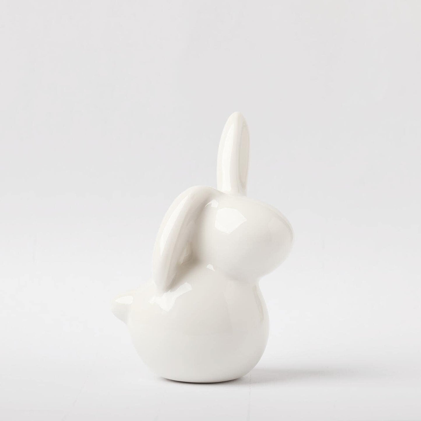GOODSTART Ceramic Rabbit Ceramic Bunny Figurine Porcelain Modern Art Home Decor, A Set of 2 Rabbit Decor, Easter Bunny Rabbits, Easter Decorations for Home