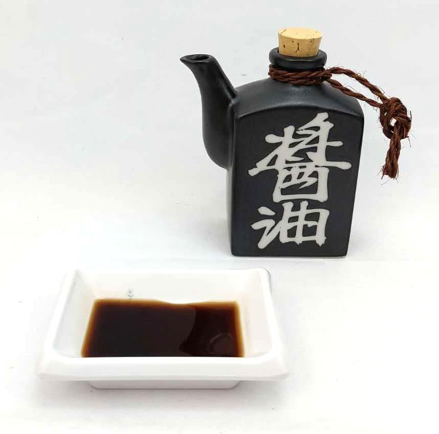 JapanBargain, Set of 4 Soy Sauce Dipping Bowls, White Porcelain with Blue Bamboo Pattern, Small Side Dish Plates