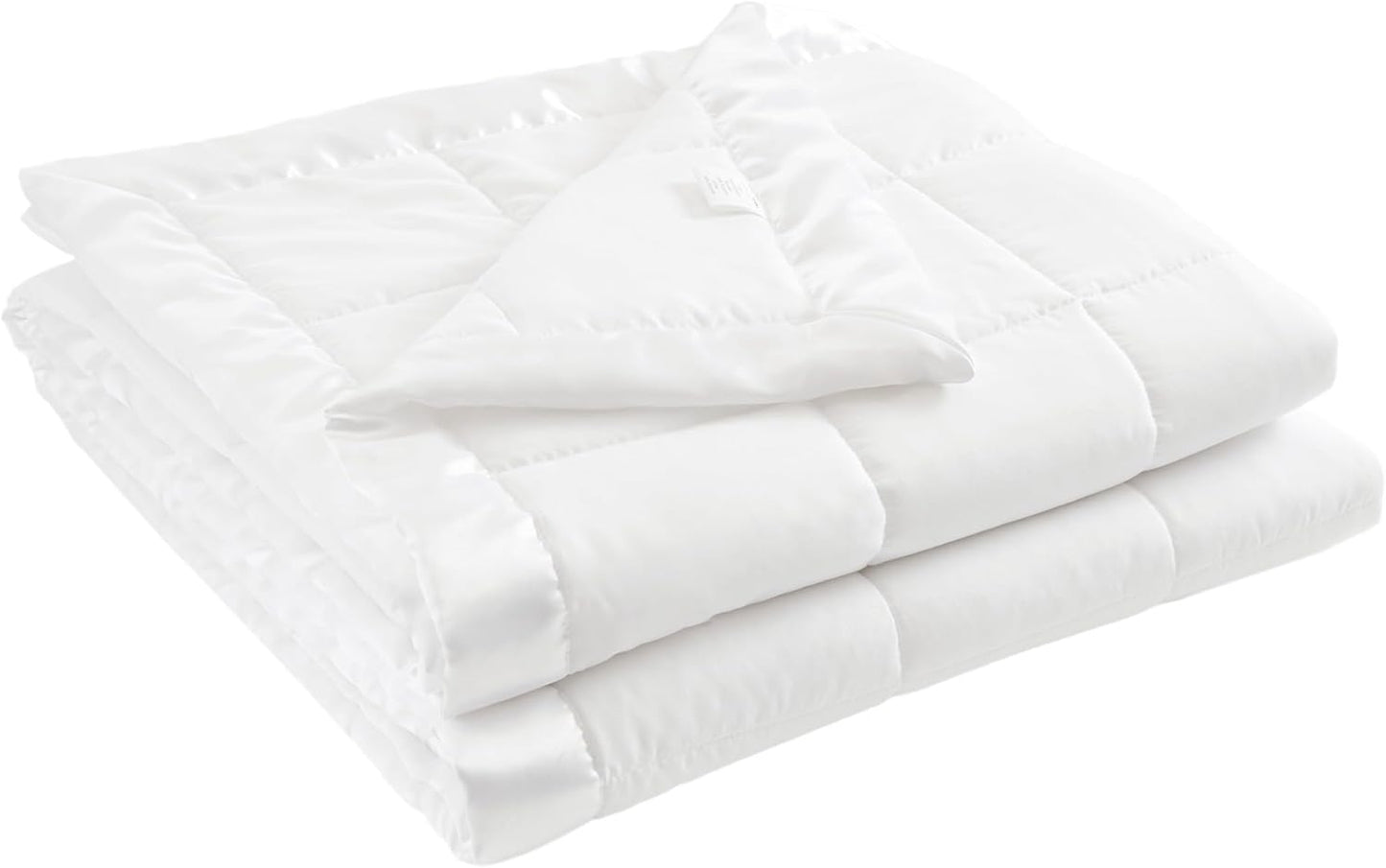 Madison Park Windom Down Alternative Blanket, Premium 3M Scotchgard Moisture Wicking Treatment, Lightweight and Soft Bed Cover For All Season, Satin Trim, White King