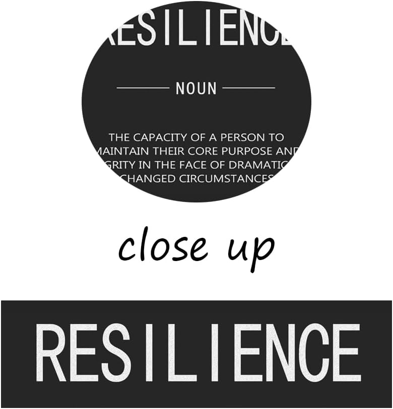 Inspirational Wall Art Motivational Posters Prints on Canvas Modern Inspiring Quotes Painting Resilience Noun Picture Artwork Home Living Room Office Decor Wooden Framed Ready to Hang[24''W x 36''H]