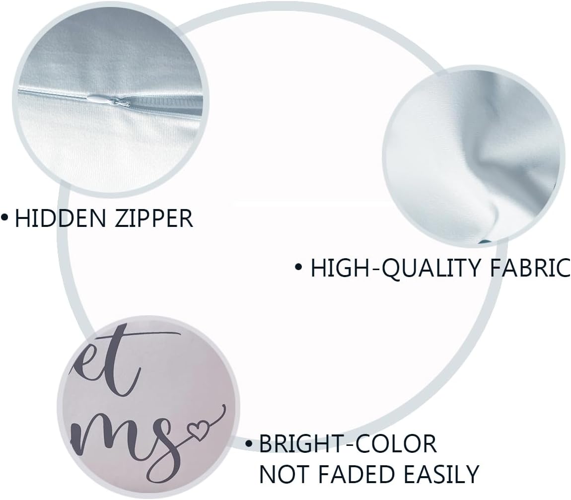 Bedding Decorative Lumbar Pillowcases Sweet Dreams Good Night Cushion Covers Sleep Themed Throw Pillow Covers 12''x20'',2Pack Soft for Bedroom Guest Room Housewarming Gifts (Grey)