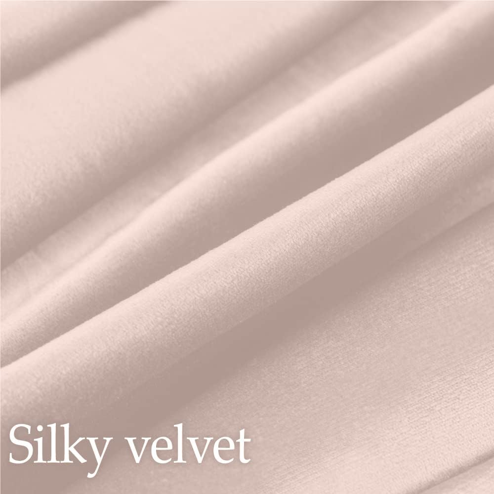 lalaLOOM Velvet Throw Pillow Covers, Set of 2 Decorative Square Pillows Home Decor, Soft Accent Cases, Silky Machine Washable Pillowcases for Sofa, Couch, Bedroom, Living Room, 16x16, Petal Pink