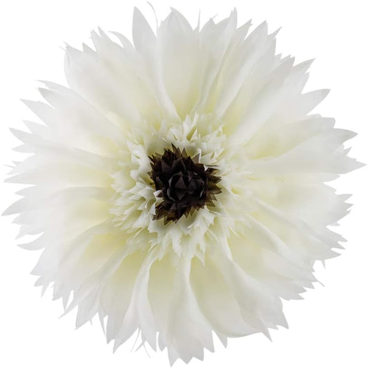 Handmade 3D Flower Round Throw Pillows with Inserts Included Decorative Daisy Accent Pillows Cute Soft Floral Velvet Cushion for Bed Couch Chair Bedroom Living Room Home Decor 12 Inch White