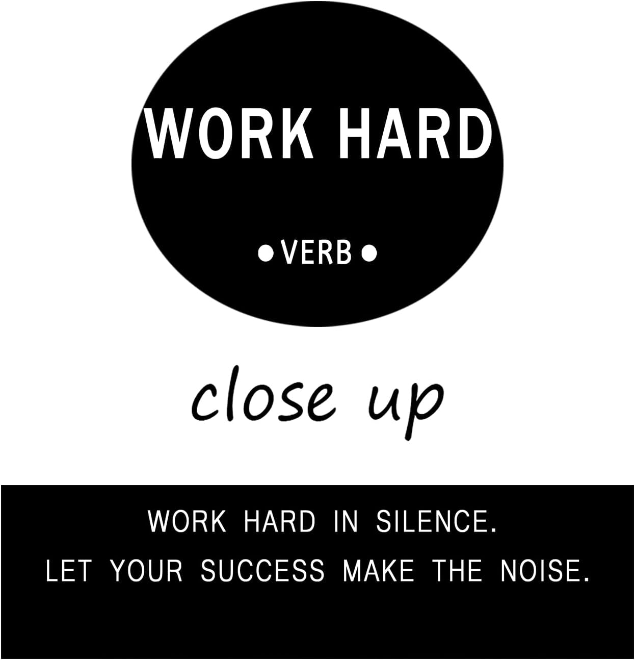 Inspirational Wall Art Work Hard Motivational Poster Quotes Wall Decor for Living Room Bedroom Office Bathroom Canvas Print Artwork Framed Wall Decor Ready to Hang [18''Wx24''H]