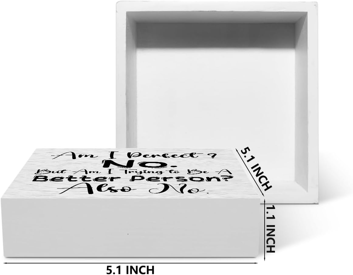 Funny Rustic Wooden Box Sign, Desk Decor Office Decor Supplies Sarcastic Sibling Friend Gifts Desk Accessories for Table Shelf Home Farmhouse Kitchen Decorations Wood Block Plaque Box Welcome Sign