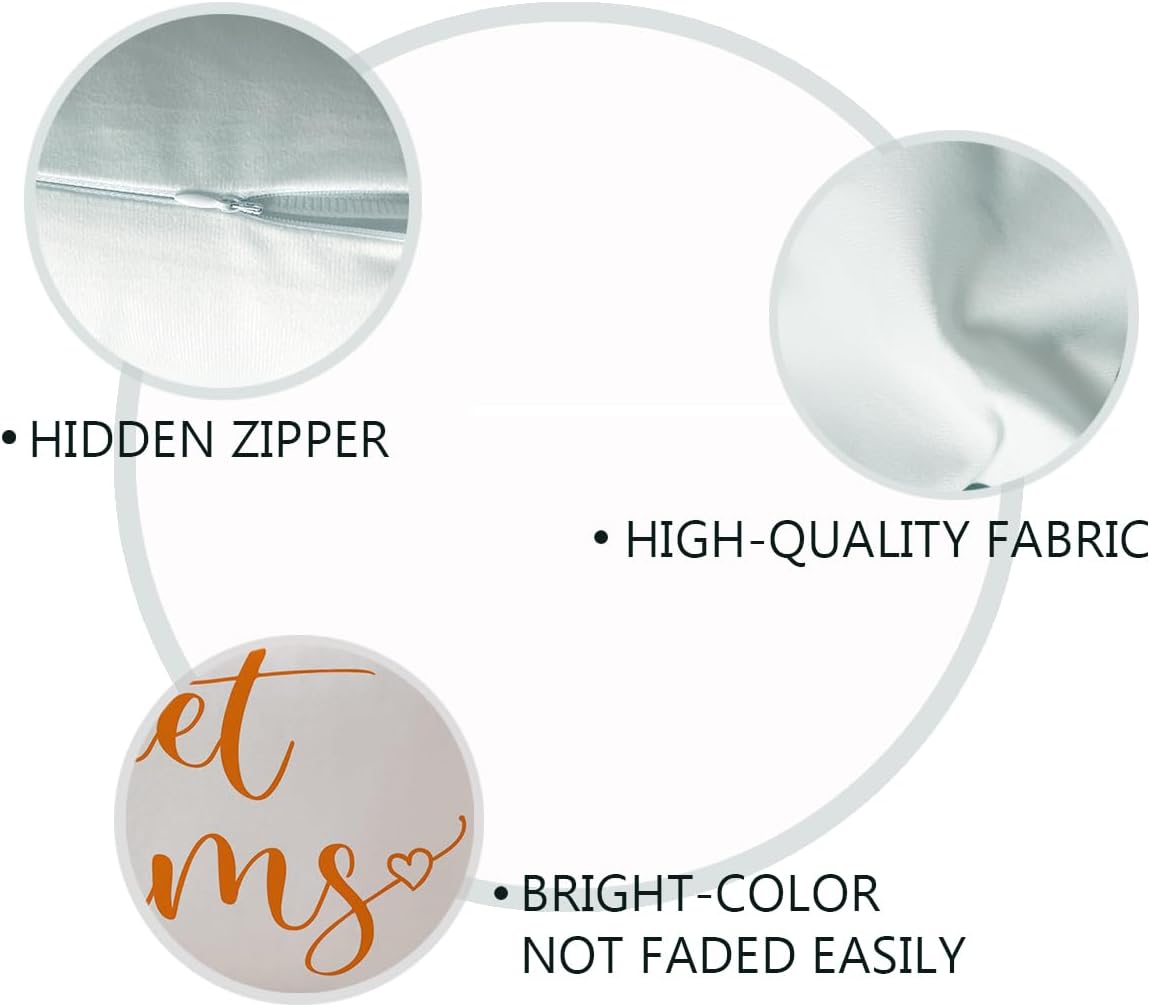 Bedding Decorative Lumbar Pillowcases Sweet Dreams Good Night Cushion Covers Sleep Themed Decorative Throw Pillow Covers 12''x20'',2Pack Super Soft for Bedroom Guest Room Housewarming Gifts (Orange)