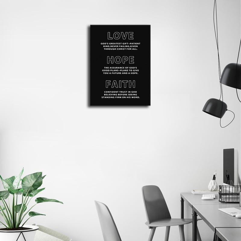 Inspirational Canvas Wall Art Office Decor Motivational Positive Entrepreneur Quotes Love Hope Faith Painting Poster Pictures Print Wall Decor Artwork for Bedroom Living Room Framed[18''W X 24''H]