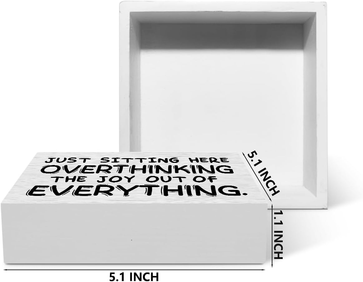 Funny Sarcastic Rustic Wooden Box Sign, Desk Decor Office Decor Supplies Strength Mom Dad Gift Desk Accessories for TableShelf Home Farmhouse Bathroom Cubicle Decorations Wood Block Plaque Box Sign