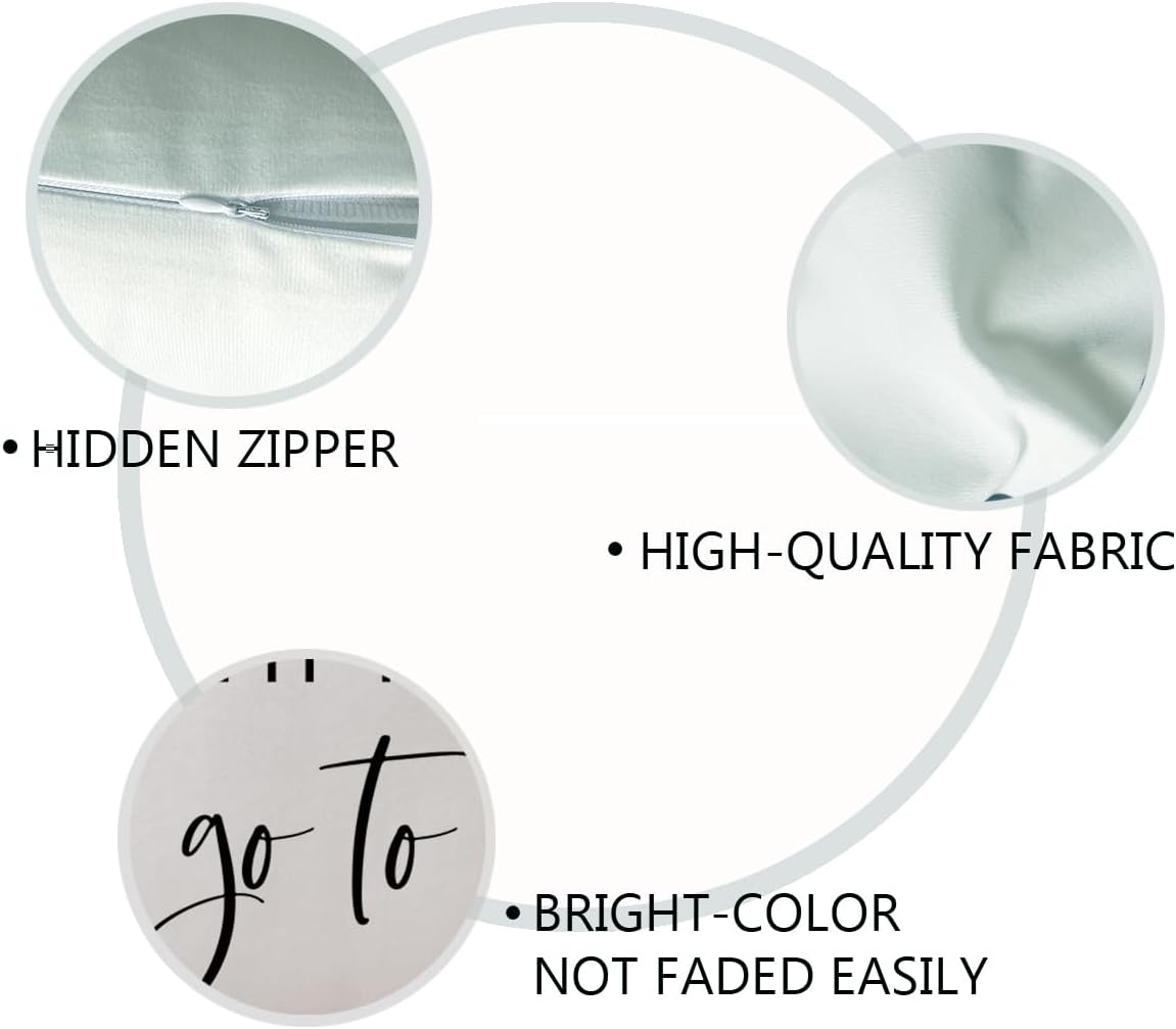 Bedding Decorative Pillowcases Reversible Give It to God and Go to Sleep Cushion Covers Sleep Themed Throw Pillow Covers 12''x20'' for Bedroom Guest Room Housewarming Gifts (White)