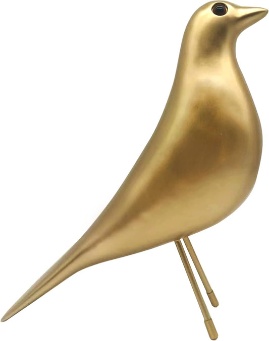 Mid-Century Home Décor House Bird - Office House Desk Dove Sculpture Pigeon Ornament Arts Gift Replica (Gold)…