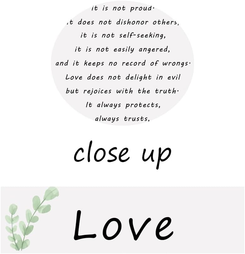 Inspirational Painting Wall Art Love is Patient Love is Kind Canvas Print Office Wall Decor 1 Corinthians 13:4-8 Poster Inspiring Framed Motivational Quotes for Wall Art Home Decor[18''W X 24''H]