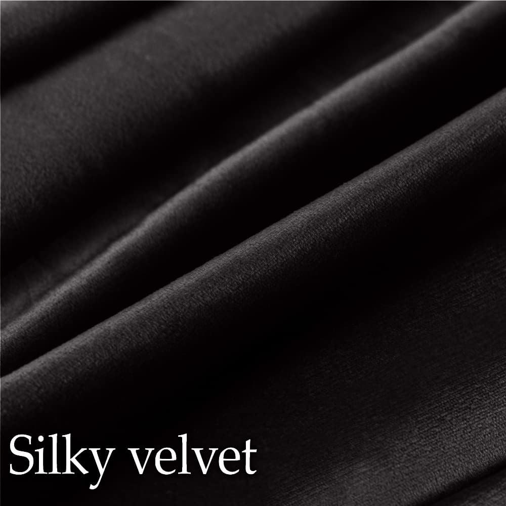 lalaLOOM Velvet Throw Pillow Covers, Set of 2, 20x20 Decorative Square Pillows Home Decor, Soft Accent Cases, Silky Machine Washable Pillowcases for Sofa, Couch, Bedroom, Living Room, Jet Black