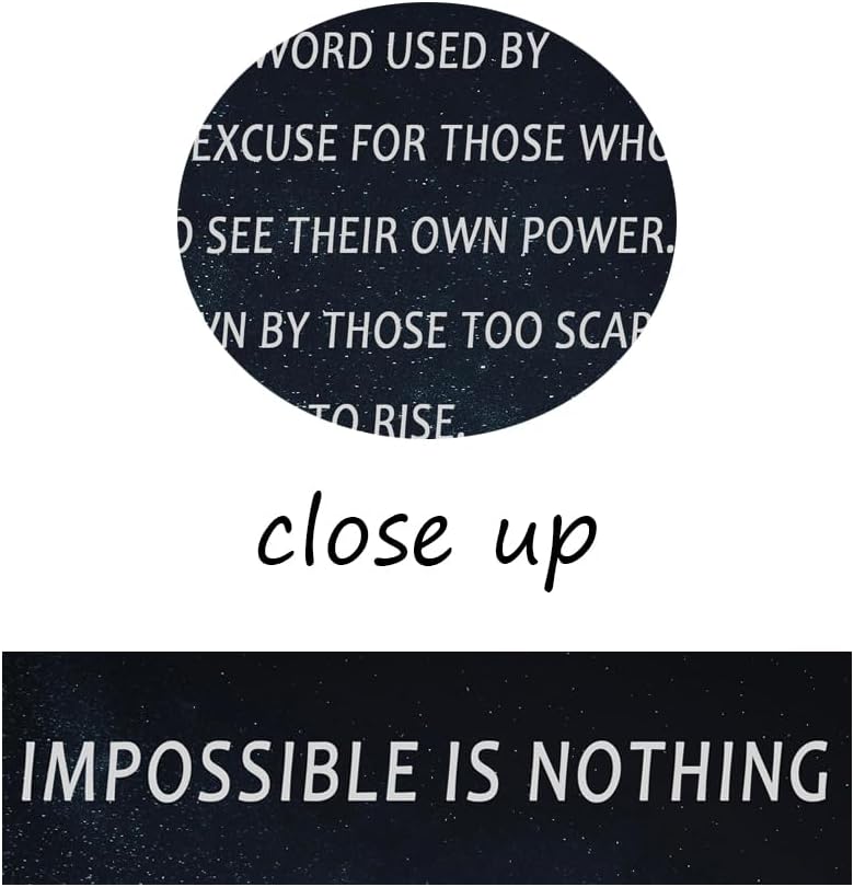Inspirational Canvas Wall Art Motivational Painting Positive Entrepreneur Quotes Pictures Impossible is Nothing Poster Print Bedroom Office Wall Decor Artwork Framed Ready to Hang[12''W X 18''H]