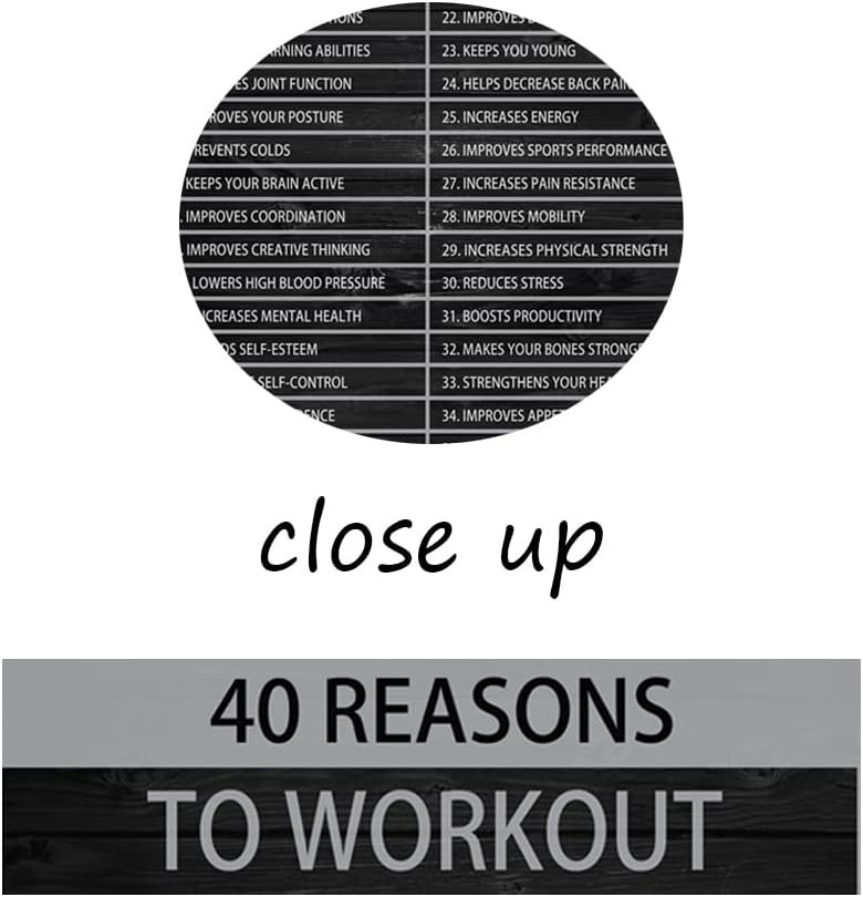Inspirational Canvas Wall Art Motivational Wall Art for Office Decor Positive Quote Posters 40 Reasons to Workout Picture Prints Modern Home Wall Decor Framed Ready to Hang[12"W X 18"H]