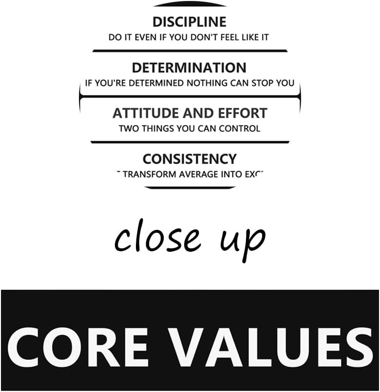 Inspirational Office Wall Art Motivational Print painting Artwork Core Values to Success Wall Decor for Home Classroom Wall Poster Living room Stretched and Frame Ready to Hang[18"W x 24"H]