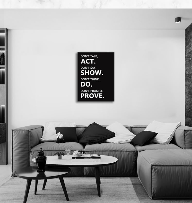 Inspirational Canvas Wall Art Motivational Poster Print Artwork Inspiring Entrepreneur Quote Picture Painting Office Wall Decor Framed Living Room Home Gym Decor Ready to Hang[30″W X 40′'H]