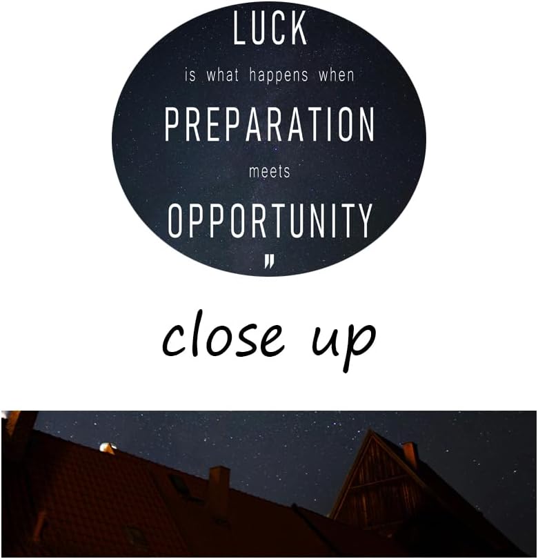 Inspirational Quote Poster "Luck Is Preparation Meets Opportunity" Motivational Wall Decor for Gym Office Bedroom Home Modern Artwork Ready to Hang[30" W X 40" H]