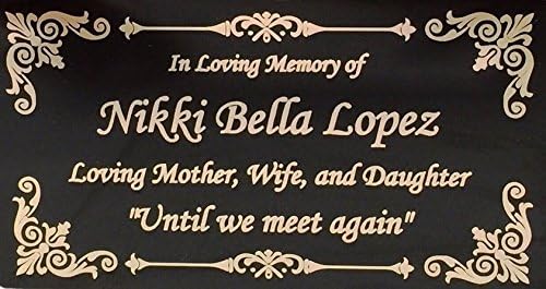 Beautifully Engraved Plaque, Plate, Name Plate in Black and Gold - 4.5" x 2.5" and More Sizes