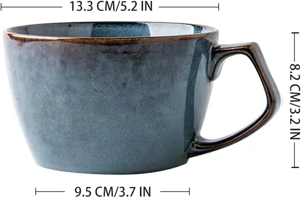 Large Soup Bowl with Handle, 700ml Coffee Mug, Cereal Breakfast Cup, Suitable for Milk Desserts, Oatmeal, Microwave Safe