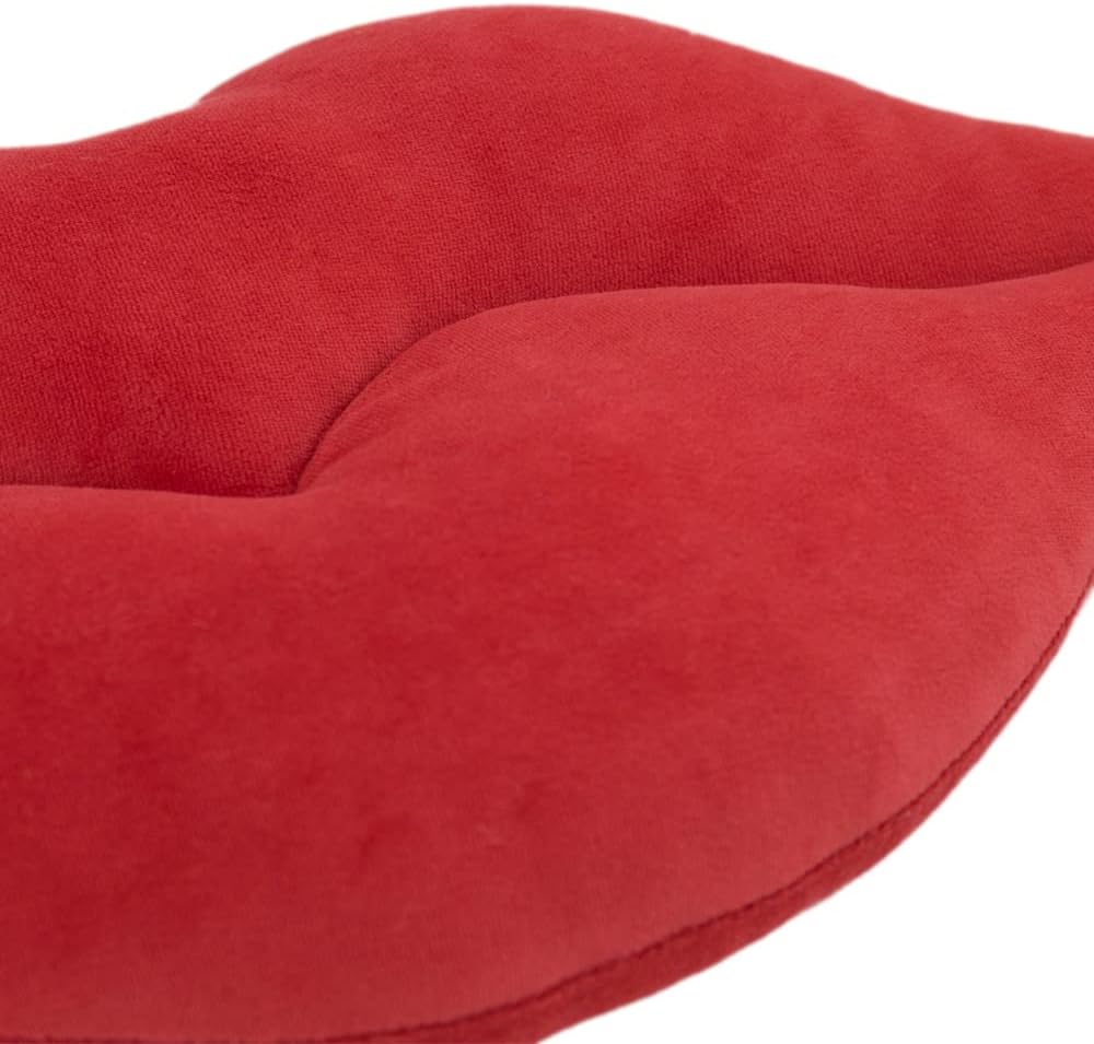 KINGROSE 3D Lip Throw Pillow Decorative Little Pillows Soft Cute Cushion for Sofa Couch Bed Home Decor Girls 11 x 18 Inches Red