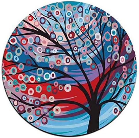 Color Tree of Life Round Coaster Set - Made of Recycled Rubber - Set of 4