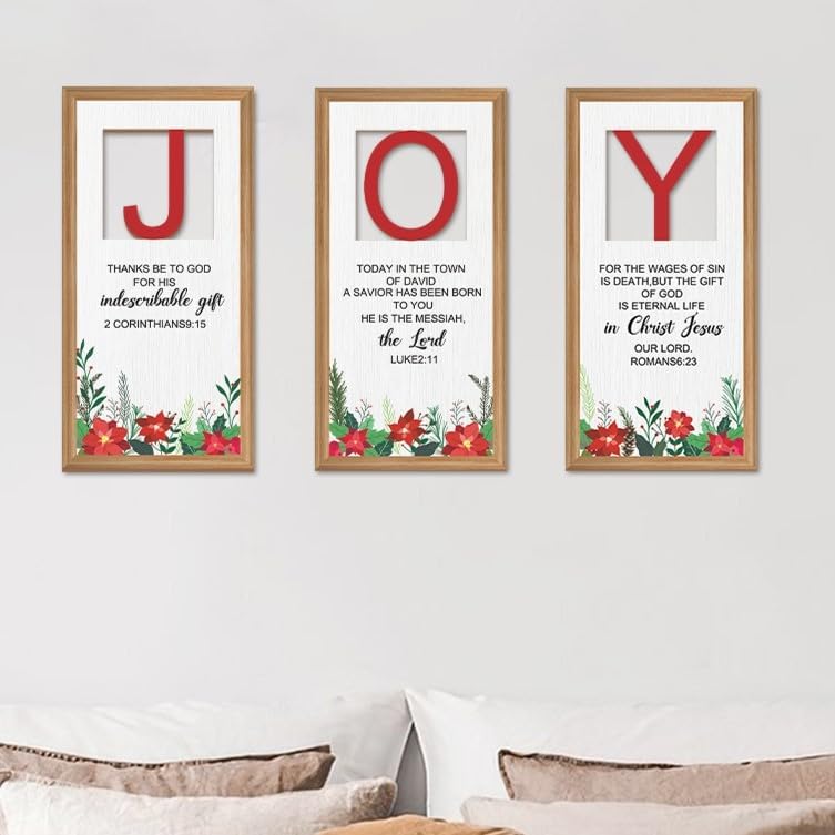 IARTTOP 3 Pcs Boho Scripture Wall Decor Bible Verse Wooden Wall Art Bohemian Minimalist Hanging Decor Religious Christian Artwork for Christmas Church Prayer Bedroom Decoration 7.9 x15.8 Inch