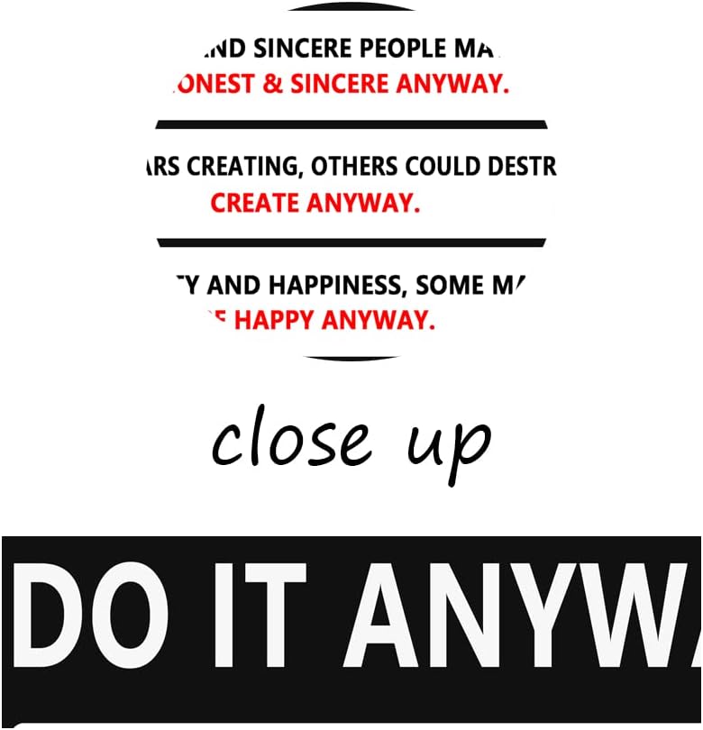 Do It Anyway Canvas Wall Art for Living Room Inspirational Mother Teresa Quote Poster Wall Decor Paintings Wooden Framed Artwork Bedroom Kitchen Home Decoration Ready to Hang[12''W x 18''H]