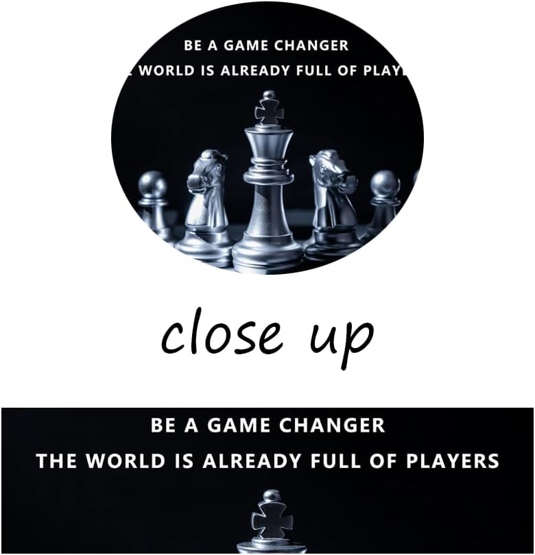 Inspirational Canvas Wall Art Motivational International Chess Poster Be A Game Changer The World Is Already Full Of Players Pictures Painting Print Artwork Office Wall Decor Framed[30″W X 40″H]