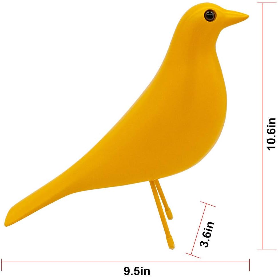 Mid Century Home Decor, House Bird, Adornment Office Home Decor, Desk Dove Ornament, Arts Pigeon Gifts, Replica Sculpture (Yellow)…