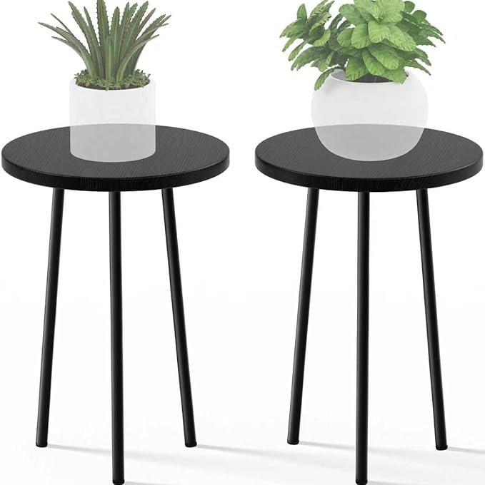Plant Stand Indoor Outdoor: 2 Pack Indoor Plant Stand 20'' Convertible Multi-purpose Holder - Mid Century Modern Decor - Tall Plant Table for Living Room/Balcony/Garden/Patio