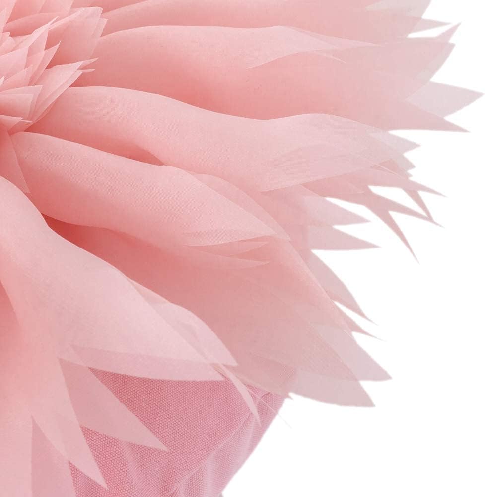 Cute Pink Flower Pillow Decorative Round Throw Pillows Handmade 3D Daisy Floral Accent Pillowcases Soft Cushion for Bed Couch Chair Car Bedroom Living Room Home Decor Unique Gifts 12 Inch