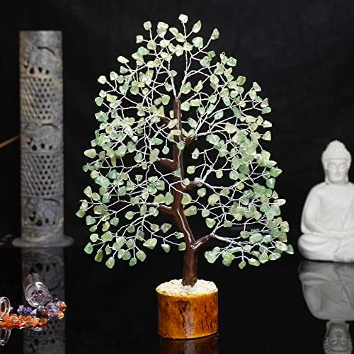 Green Jade Crystals Tree of Life Decor for Shelf Healing Crystals Spiritual Gift Sage Green Office & Room Decor House Warming Gifts New Home Decor Feng Shui Birthday Gifts for Women & Men