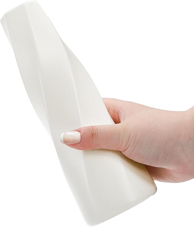 10 Pack White Flower Vases Bulk, 8" Modern Style Vases, Composite Plastic Unbreakable Bud Vase, Tall Conic Floral Vase for Centerpieces Bouquet Home Decor Wedding Party Dinner Table