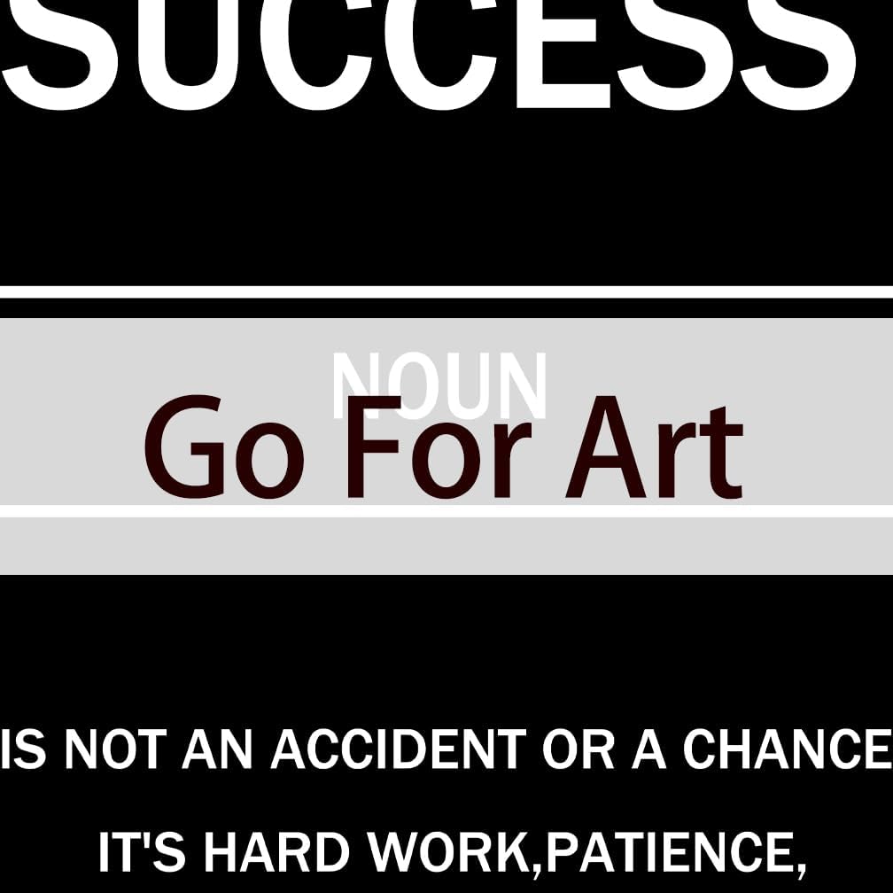 GoForArt Motivational Canvas Wall Art, Famous Quote Inspirational Prints Wall Decor, SUCCESS Poster for Office Living Room, Bedroom Dining Room Artwork Home Decoration 12x18in