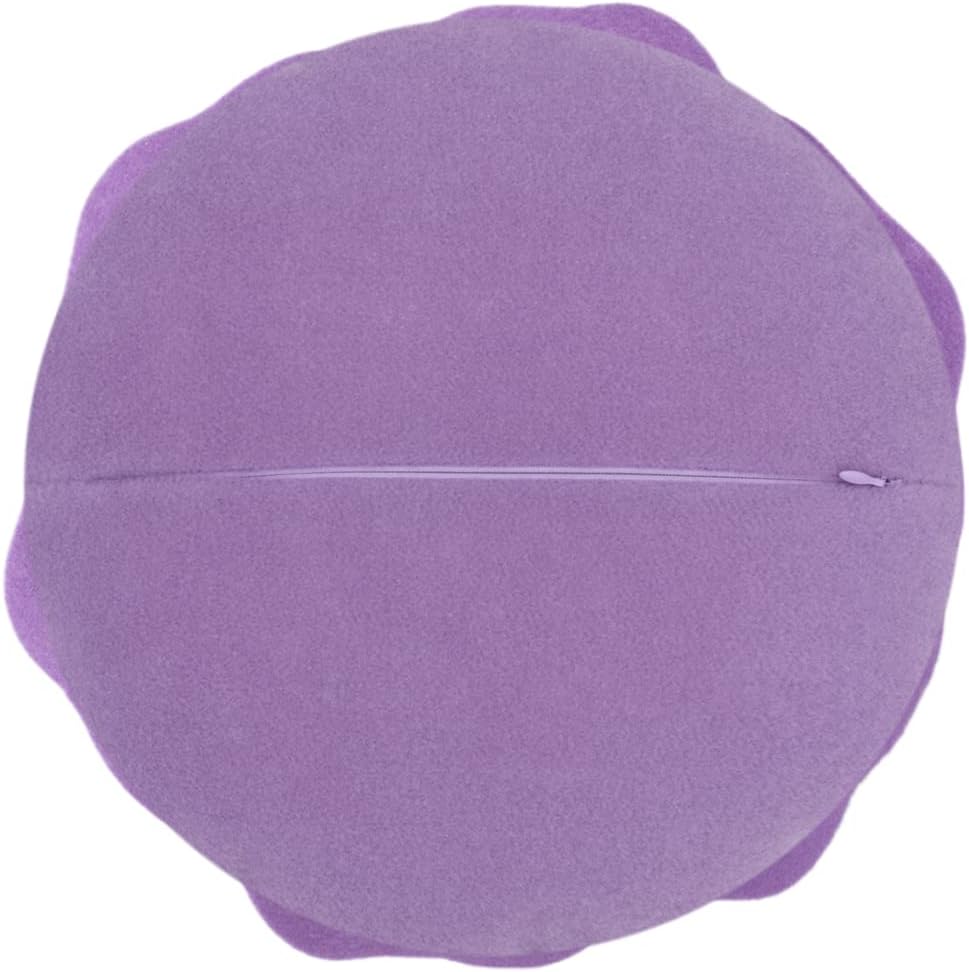 JWH Purple Flower Throw Pillow Cover Aesthetic Decorative Stereo Floral Accent Pillow Case Round Cushion Handmade Pillowcase for Couch Bed Living Room Chair Bedroom Chair 14 Inch Violet