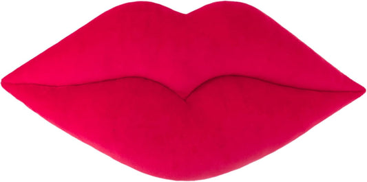 KINGROSE 3D Lip Throw Pillow Cute Decorative Pillows Soft Cushion for Sofa Couch Bed Home Decor Girls 12 x 24 Inches Red